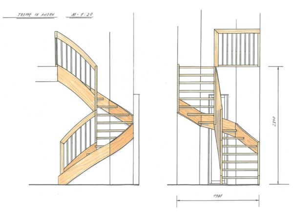 Treppenbau massivholztreppe schreinerei Mannheim Tischler Heidelberg